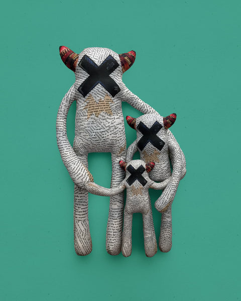 Alphonse - Papercut Monsters - Handmade Stuffed Toy 