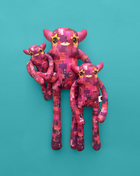 Charlene - Papercut Monsters - Handmade Stuffed Toy