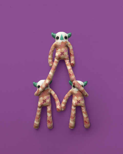 Emmett - Papercut Monsters - Handmade Stuffed Toy