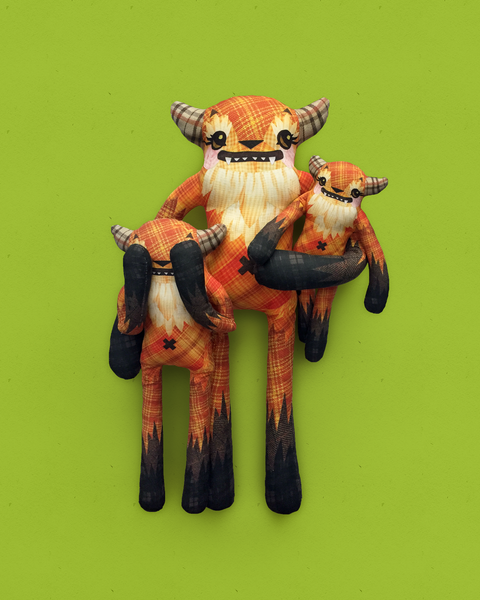 Felicity - Papercut Monsters - Handmade Stuffed Toy