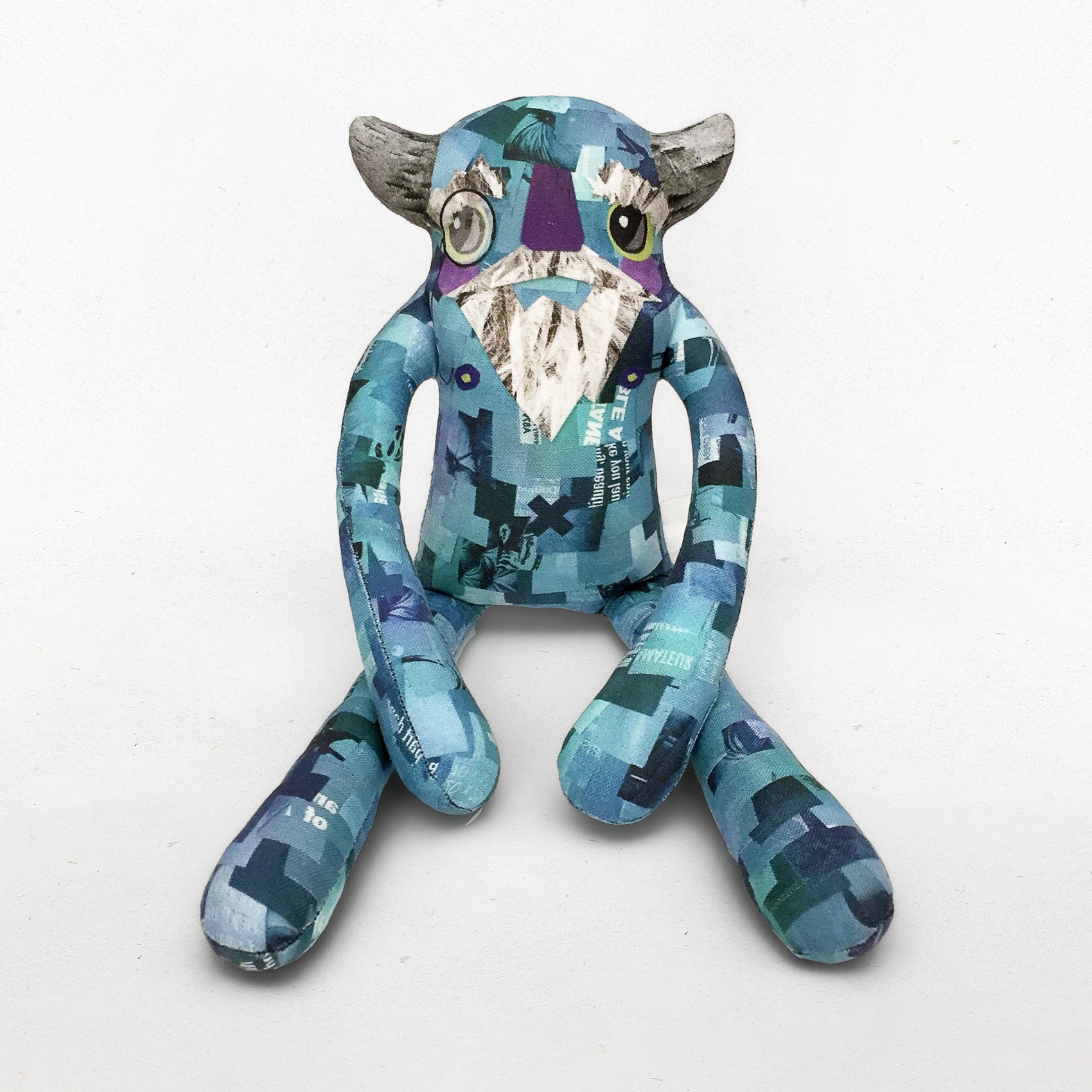 Gustav - Papercut Monsters - Handmade Stuffed Toy 