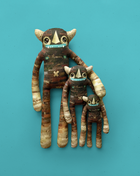 Leon - Papercut Monsters - Handmade Stuffed Toy