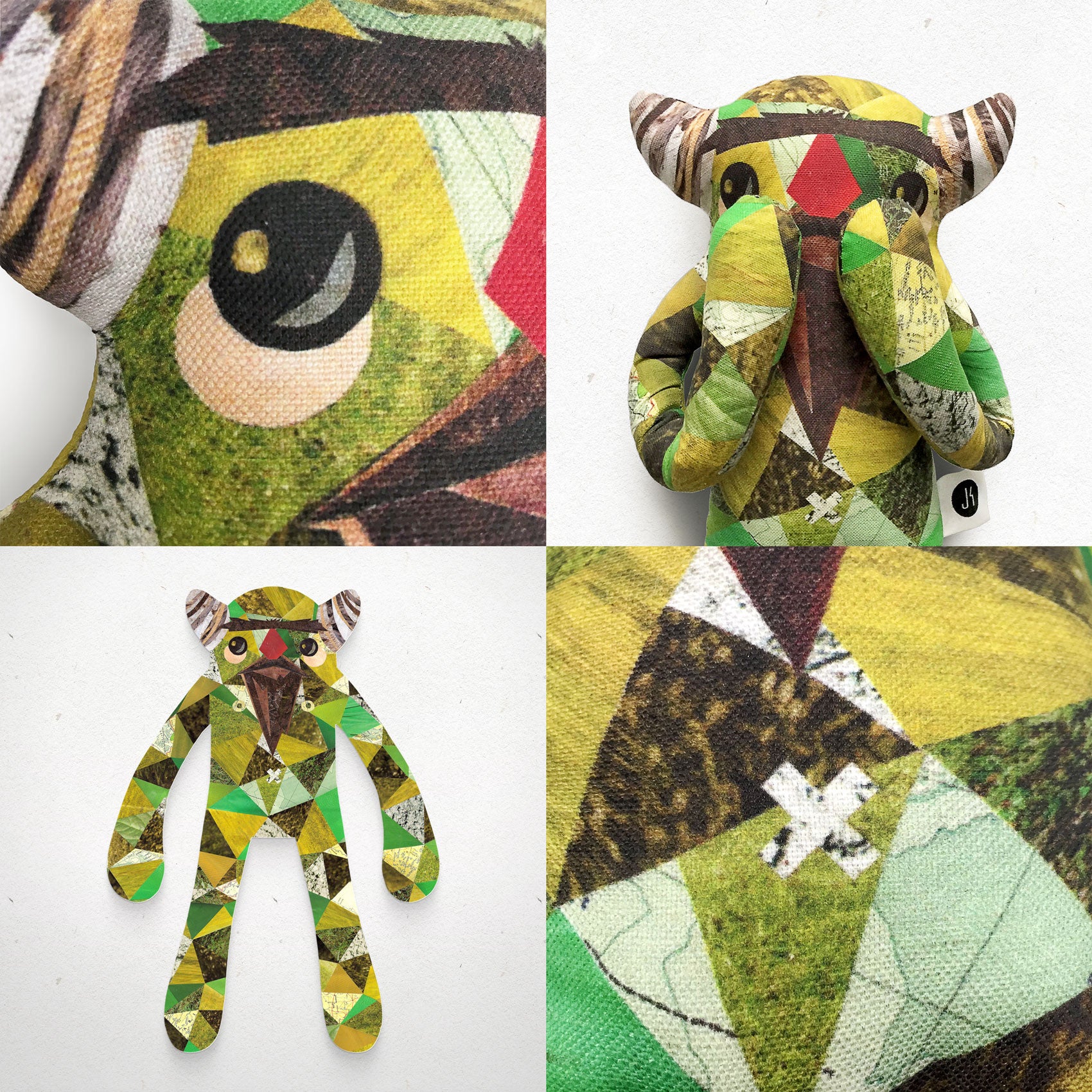 Magnus - Papercut Monsters - Handmade Stuffed Toy 