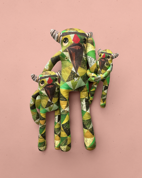 Magnus - Papercut Monsters - Handmade Stuffed Toy
