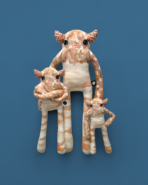 Pearl - Papercut Monsters - Handmade Stuffed Toy