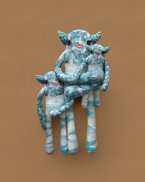 Priscilla - Papercut Monsters - Handmade Stuffed Toy