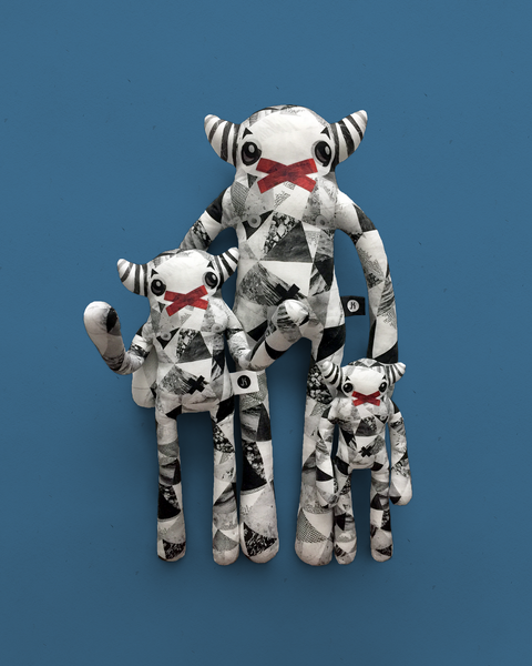 Quentin - Papercut Monsters - Handmade Stuffed Toy