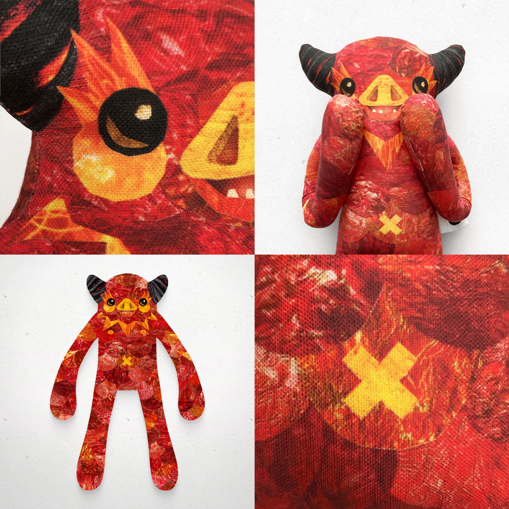 Carver - Papercut Monsters - Handmade Stuffed Toy 