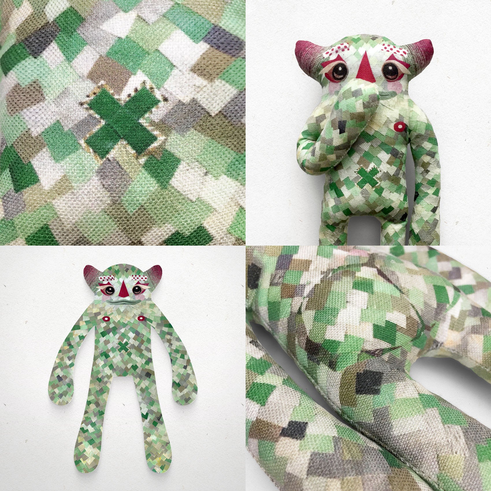 Murdoch - Papercut Monsters - Handmade Stuffed Toy 