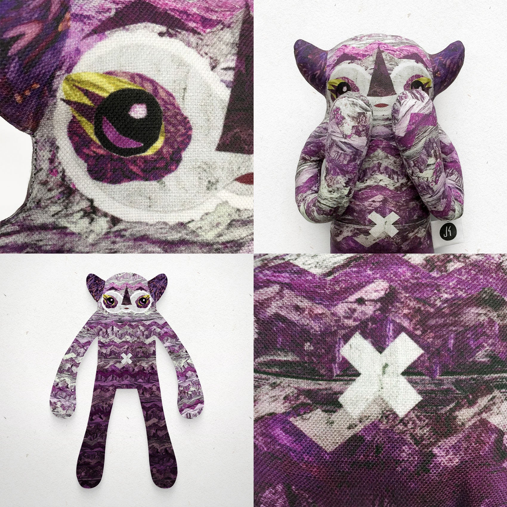Ophelia - Papercut Monsters - Handmade Stuffed Toy 