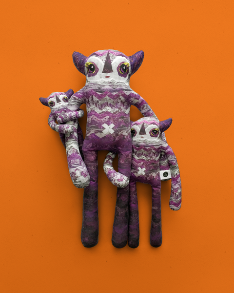 Ophelia - Papercut Monsters - Handmade Stuffed Toy 