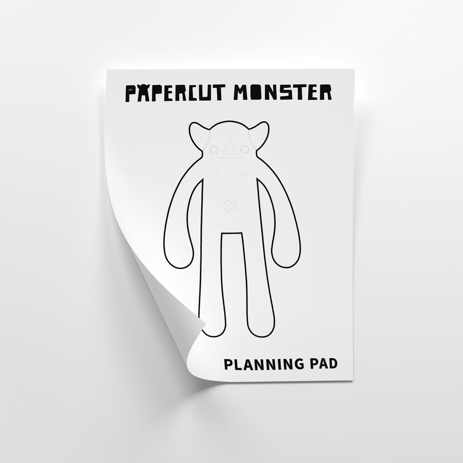 Free Planning Pad - Download and Print - Papercut Monsters - Handmade Stuffed Toy 