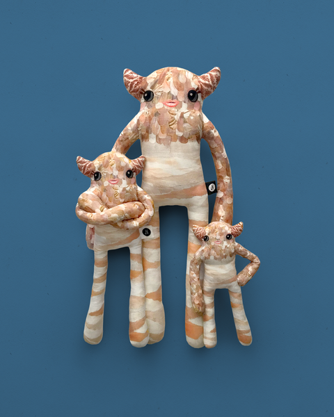 Pearl - Papercut Monsters - Handmade Stuffed Toy 