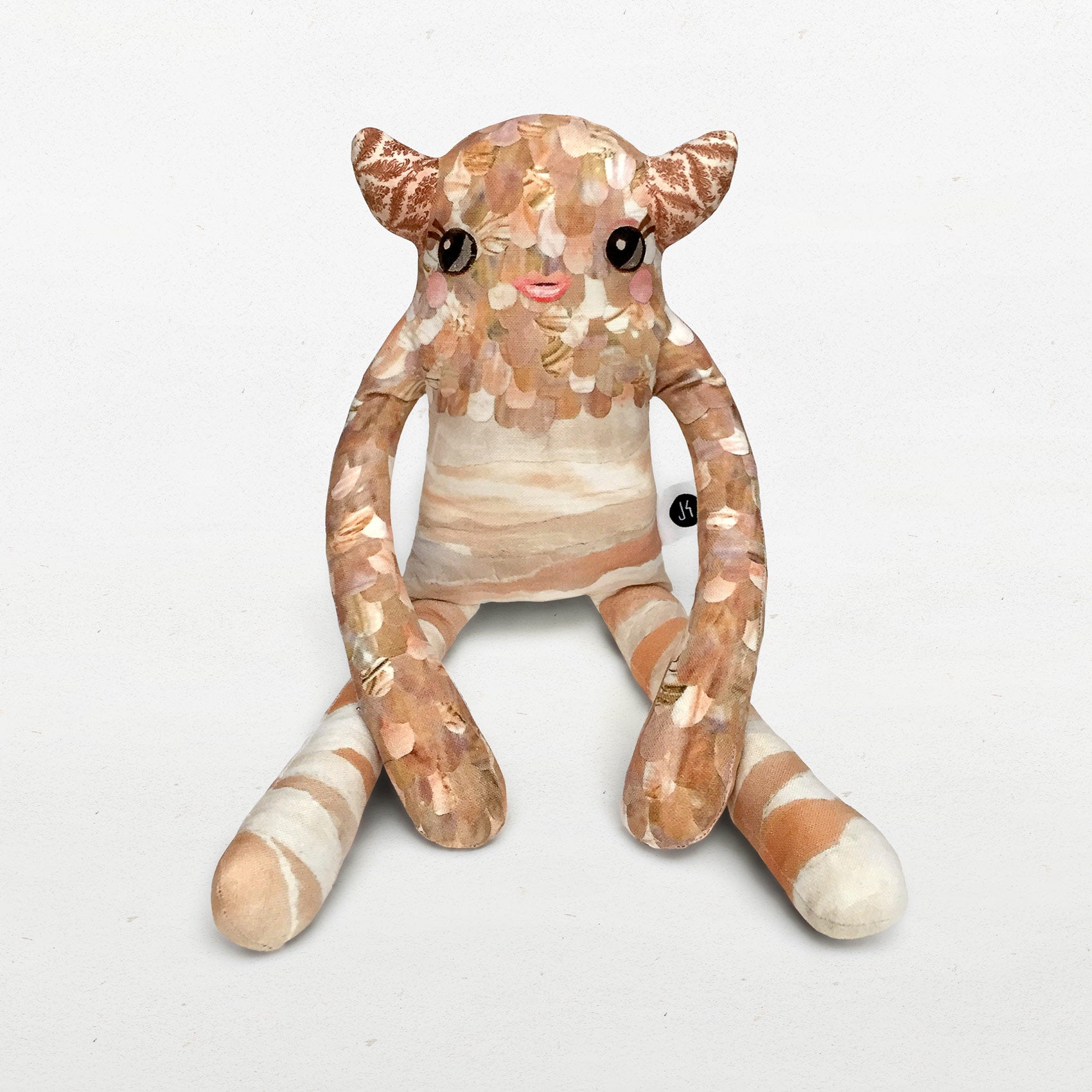 Pearl - Papercut Monsters - Handmade Stuffed Toy 