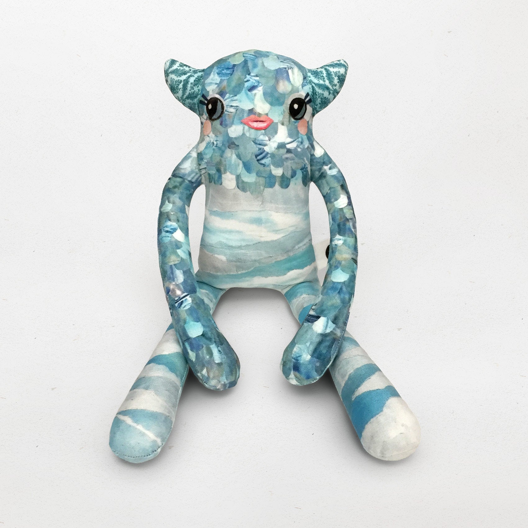 Priscilla - Papercut Monsters - Handmade Stuffed Toy 