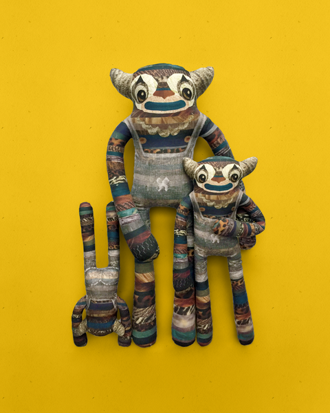 Thomas - Papercut Monsters - Handmade Stuffed Toy 