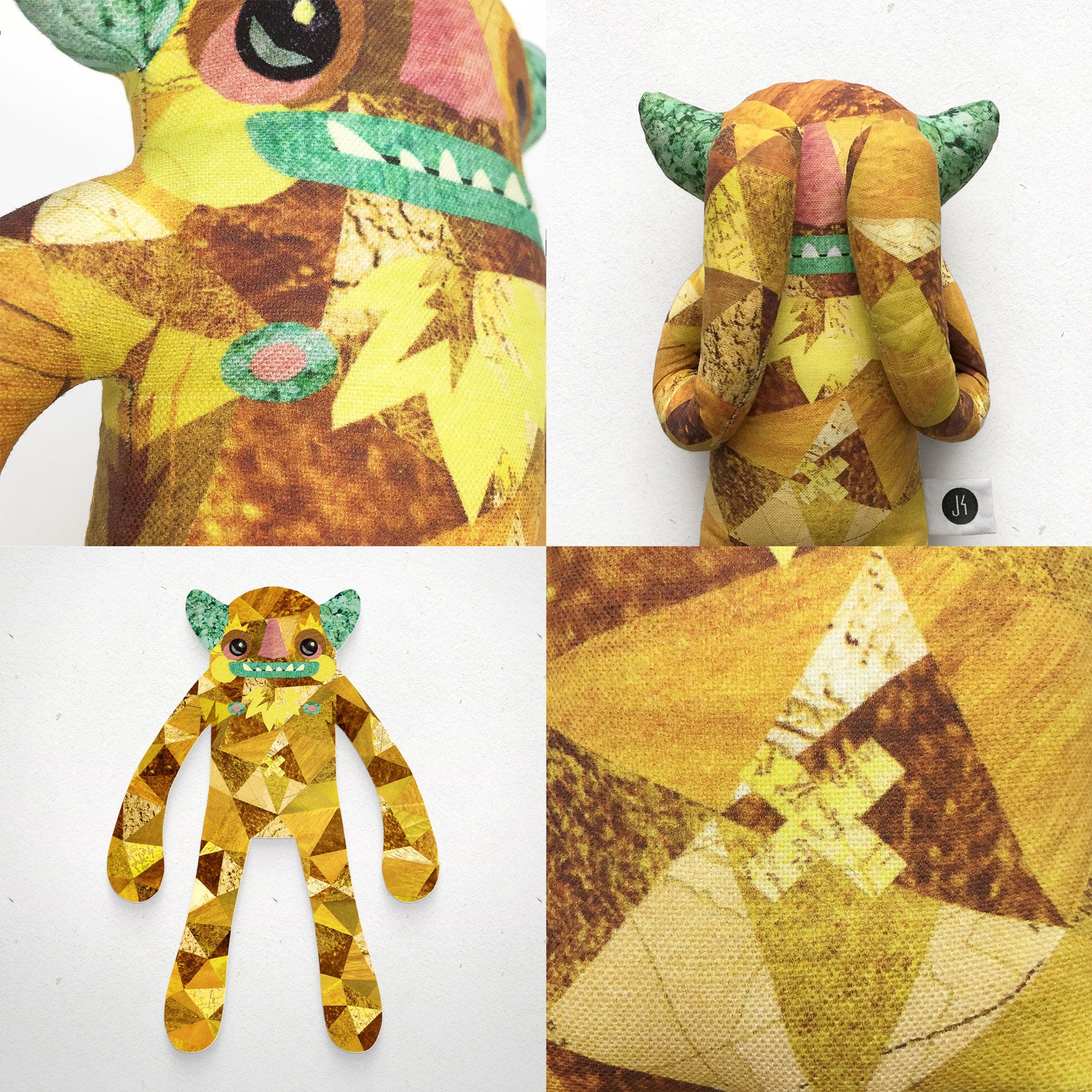Woodsworth - Papercut Monsters - Handmade Stuffed Toy 